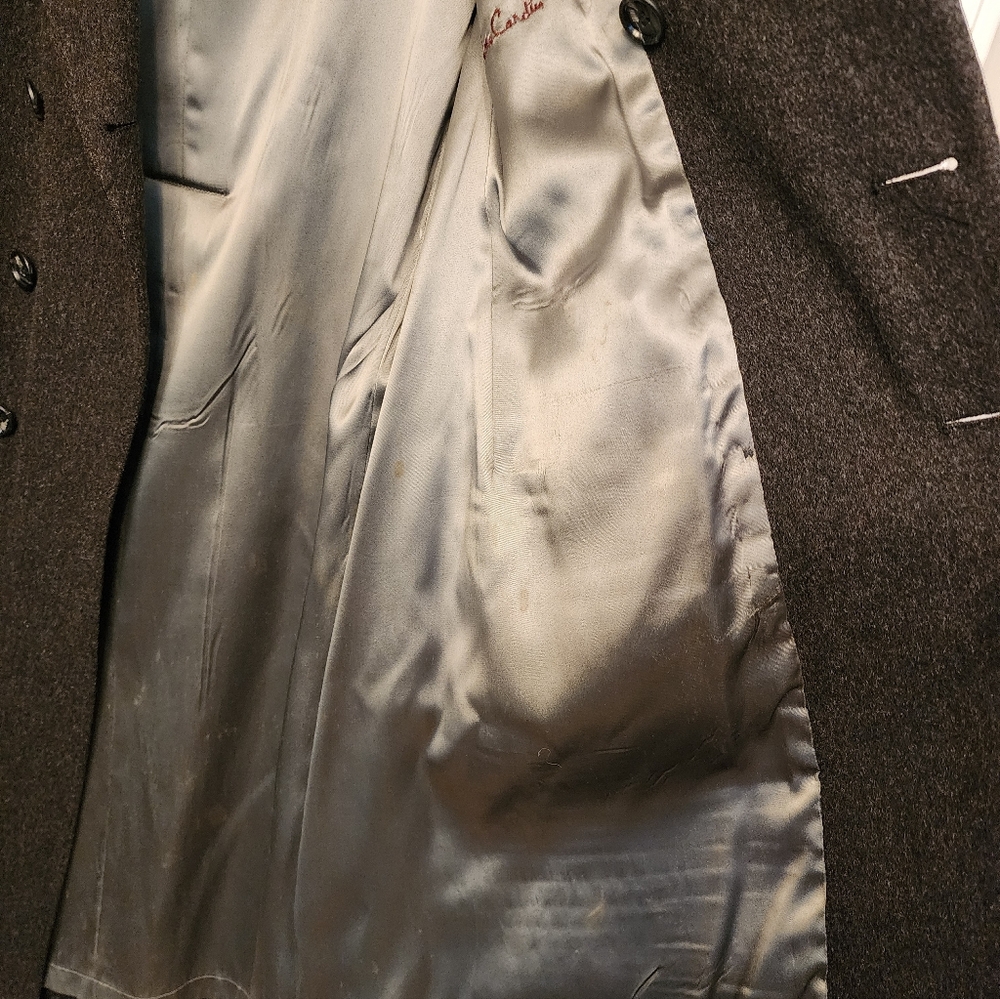 Vintage Mens PIERRE CARDIN 100%wool Top Coat - Picture 16 of 16